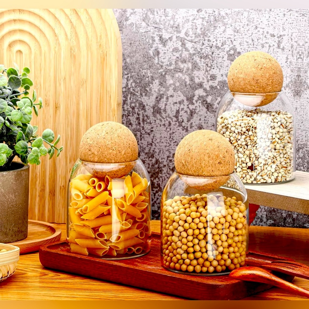 Glass Cork Container - Picture 2 of 13